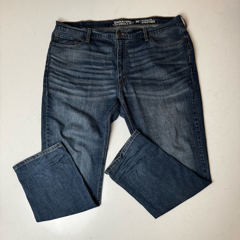 S67 Signature by Levi Strauss Dark Blue Relaxed Men's Jeans